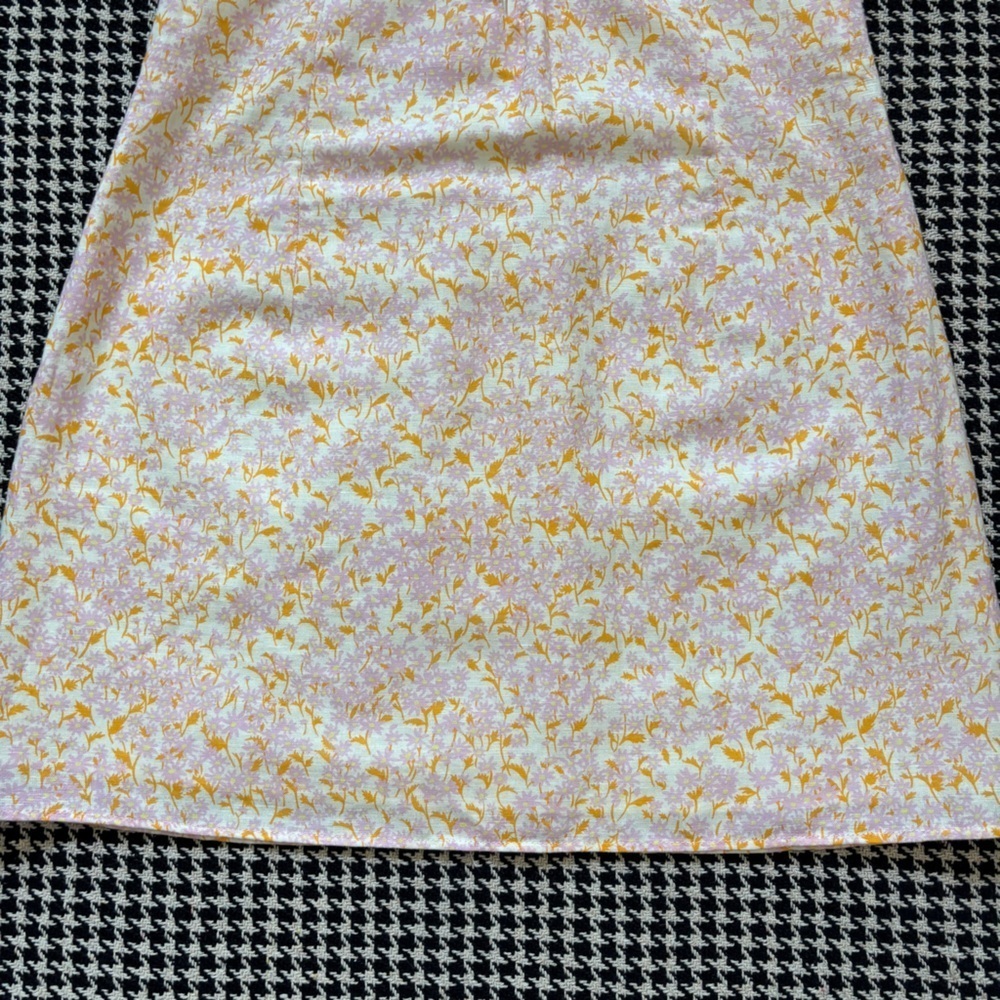 Zara | Linen Floral Cutout Mini Dress - Picture 9 of 16